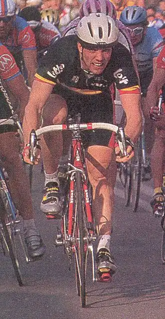 Wilfried Nelissen als Belgisch kampioen in de Ruta del Sol 1995