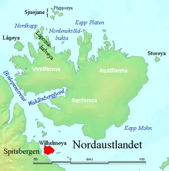 Kaart van Wilhelmøya