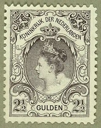 Postzegel met portret door Zimmermans