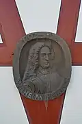 Plaquette aan het oude stadhuis van Wilhelmsdorf