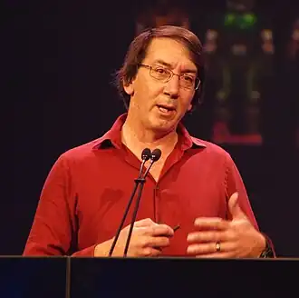 Wright in 2010 op de Game Developers Conference