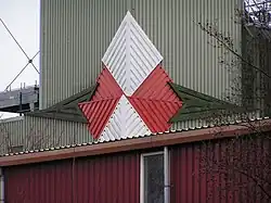 Kunstobject op sproeitoren door Willem Hesseling