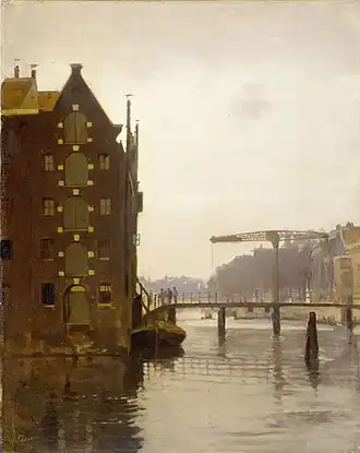 De Peperbrug op een schilderij van Willem Witsen uit 1911