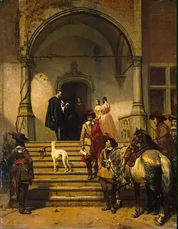 Arrestatiescène uit de Drie Musketiers