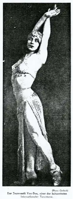 Foto van crossdresser Willi Pape in Die Freundin (1927)