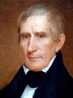 William Henry Harrison in 1840, detail schilderij door Albert Gallatin Hoit