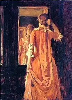 Young Woman before a Mirror, vergelijkbare pose en compositie