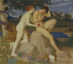 The Temptation, 1899, uit zijn Adam en Eva-cyclus