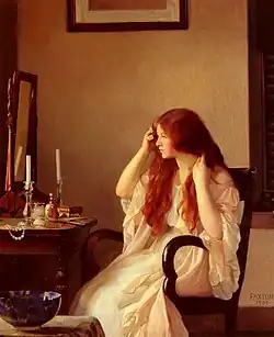 Girl combing her hair, 1909