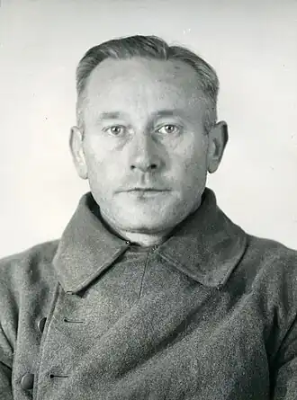 Willy Bühe na zijn arrestatie in april 1945 (bron: Gelders Archief).