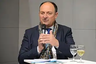 Willy Borsus tijdens de land- en tuinbouwbeurs Agriflanders in 2017