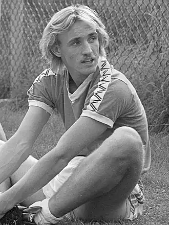 Willy Carbo tijdens training FC Utrecht, 28-9-1981