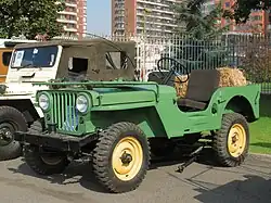 Groen met gele wielen was een van de eerste twee beschikbare kleurencombinaties