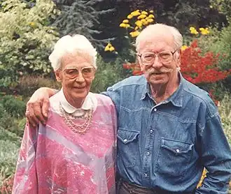 Jungmann met tweede echtgenote Loes