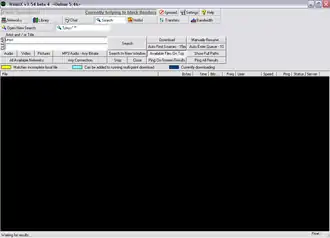 Screenshot van WinMX.