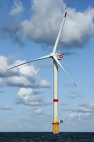 3-bladige windturbine