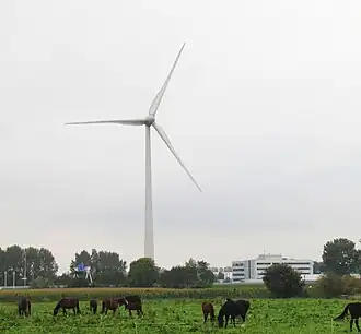 De oostelijke turbine (oktober 2015)