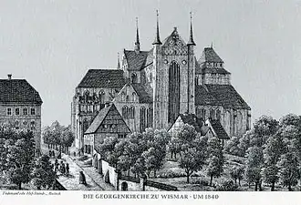 De kerk in 1840