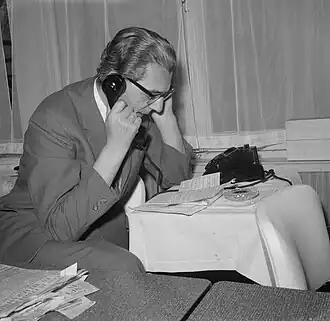 Withuis aan het werk (Zone-schaaktoernooi Berg en Dal, 1960)