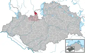 Kaart van Wittenförden