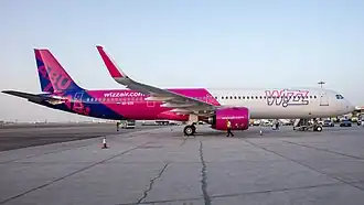 Een Airbus A321neo van Wizz Air Abu Dhabi