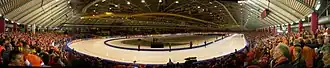 Een vol Thialf op de eerste dag van het WK Sprint 2006