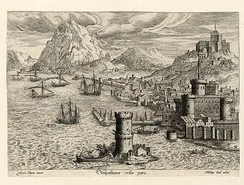 De haven van Napels, van Ruinarum Varii Prospectus Ruriumque Aliquot Delineationes