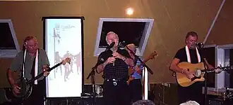 The Wolfe Tones van links naar rechts: Brian Warfield, Noel Nagle en Tommy Byrne