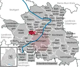 Kaart van Wolfschlugen