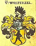 Wapen van de familie van Wolffskeel volgens het wapenboek van Johann Siebmacher