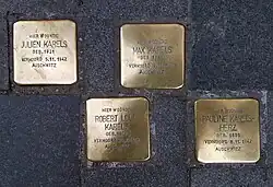 Stolpersteine in de Wolfstraat voor de familie Karels