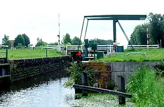 Wollinghuizersluis in het Ruiten-Aa-kanaal