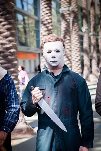Cosplayer als Michael Myers tijdens WonderCon 2015.