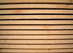 Langshout bij ongeschaafde planken