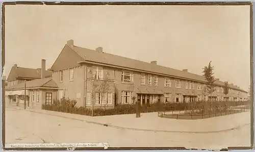 Huizen aan de Kamperfoelieweg in 1920-1930.