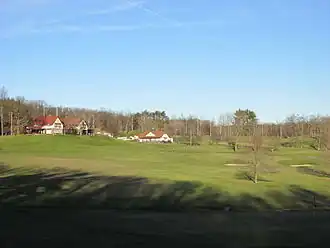 Golfbaan en clubhuis van de Worcester CC