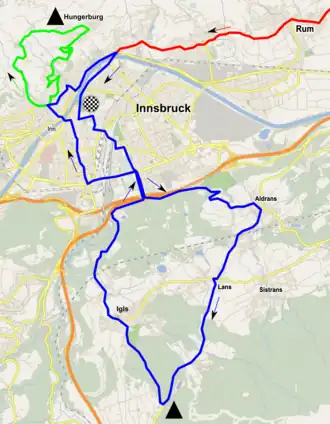 Parcours in en rond Innsbruck