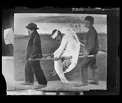 Foto door Simberg van het werk in wording