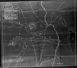 Kaart van de plaats van het bloedbad