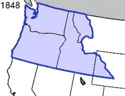 Oregonterritorium in 1848