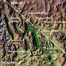 Kaart van Panamint Range