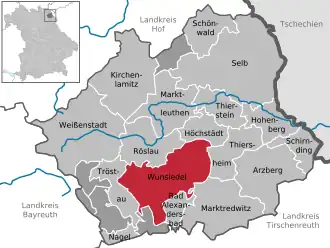 Kaart van Wunsiedel