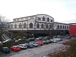 Depot en keerlus van de zweefbaan