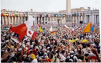 De Wereldjongerendagen in Rome in het jaar 2000