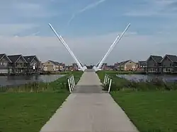 Fietsbrug vanuit Skipsleat naar Wyldehoarne