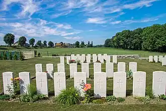 Overzicht van de begraafplaats