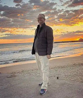 Wytze at the beach in Sitges