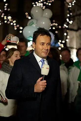 Als politiek verslaggever voor de NOS, in maart 2014