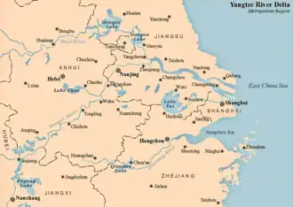 Steden in de Yangtze Delta