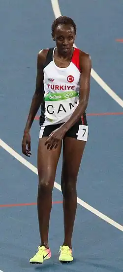 Yasemin Can op de OS van 2016 in Rio de Janeiro.